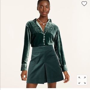 BRAND NEW..never worn with tags. Gorgeous Covered shirt in Velvet-Forest Green